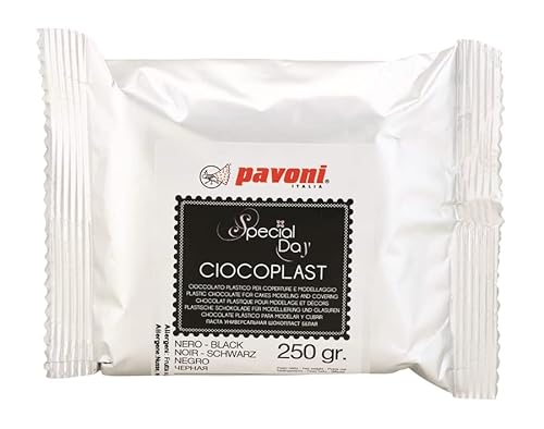 Zuckerpapier24® Modellier Schokolade von Pavoni Italia® 250 gramm (Schwarz) [cpn250] von Generisch