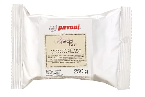 Zuckerpapier24® Modellier Schokolade von Pavoni Italia® 250 gramm (Weiß) [cpbn250] von Generisch