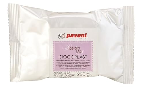 Zuckerpapier24® Modellier Schokolade von Pavoni Italia® 250 gramm Soft Lila, helles Lila (Flieder / lilac) [cpgl250d] von Generisch