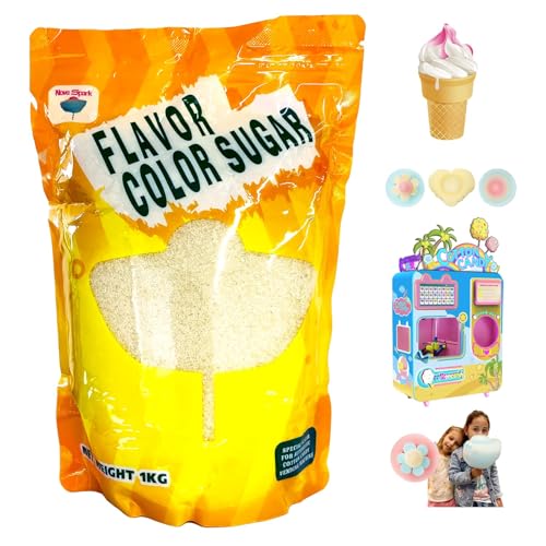 Special Made Flavored Cotton Candy Sugar for Automatic Cotton Candy Vending Machine, Particle Size: 2 mm (Mesh Size = 15), Falvor: Milk, 1KG/Bag (White) beispiel lackmarshmallows. Special Made Flavored Cotton Candy Sugar for Automatic Cotton Candy Vending Machine, Particle Size: 2 mm (Mesh Size = 15), Falvor: Milk, 1KG/Bag (White) beispiel lackmarshmallows. von Generisch