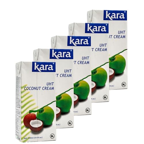 kara - 5er Pack Premium Kokosmilch 1 Liter "extra cremig" - Original Kokosnussmilch zum Kochen, Backen und für Desserts - Coconut Milk UHT Cream kara - 5er Pack Premium Kokosmilch 1 Liter "extra cremig" - Original Kokosnussmilch zum Kochen, Backen und für Desserts - Coconut Milk UHT Cream von Generisch