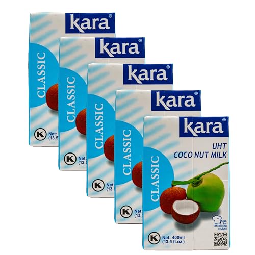 kara - 5er Pack Premium Kokosmilch 400 ml - Original Kokosnussmilch cremig ideal zum Kochen, Backen und für Desserts - Coconut Milk mit hohem Kokos Anteil kara - 5er Pack Premium Kokosmilch 400 ml - Original Kokosnussmilch cremig ideal zum Kochen, Backen und für Desserts - Coconut Milk mit hohem Kokos Anteil von Generisch