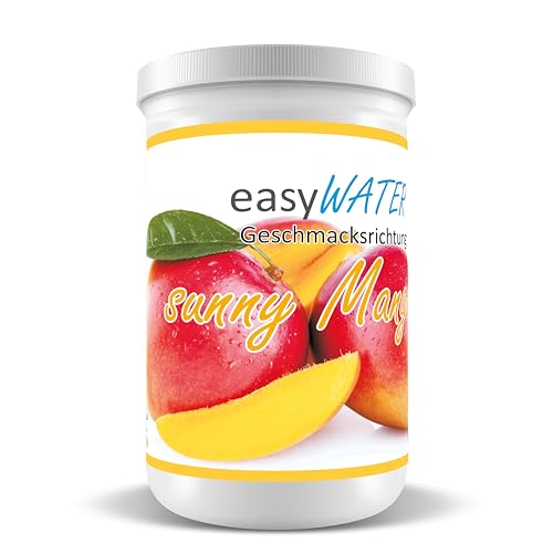 sunny-Mango easyWater Getränkepulver│ Zuckerfreies Geschmackspulver für erfrischende Getränke │Nur 5 Kalorien auf 500ml Wasser│ohne Aspartam│Inhalt: 25 Portionen von Generisch