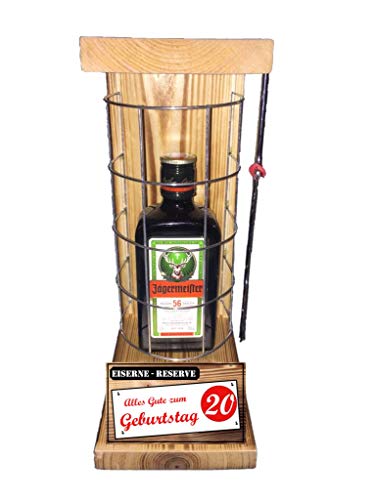 Jägermeister Geburtstag Geschenke Jägermeister Geschenkee 20 Geburtstag Eiserne Reserve Gitter Text rot: Alles Gute zum 20. Geburtstag Kräuter Likör (1 x 0.35 l) Jägermeister Geburtstag Geschenke Jägermeister Geschenkee 20 Geburtstag Eiserne Reserve Gitter Text rot: Alles Gute zum 20. Geburtstag Kräuter Likör (1 x 0.35 l) von Genial-Anders