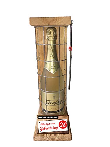 Eiserne Reserve Geschenkset 20 Geburtstag Freixenet Sekt Gitter Text rot- Text rot: Alles Gute zum 20. Geburtstag Sekt (1 x 0.75 l) von Eiserne Reserve