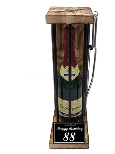 Eiserne Reserve Geschenk 88 Geburtstag Rotkäppchen Sekt Black Edition Text s/w Happy Birthday 88 Geburtstag Sekt (1 x 0.75 l) von Eiserne Reserve