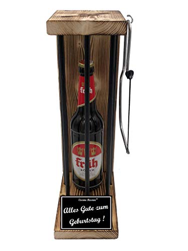 Früh Kölsch - Biergeschenke für Männer lustig Geburtstag Geschenke - Eiserne Reserve Black Edition Text s/w Alles Gute zum Geburtstag Bier (1 x 0.5 l) von Genial-Anders