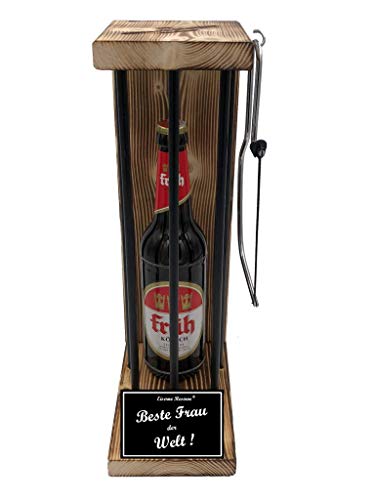 Früh Kölsch Beste Frau der Welt Geschenk - Eiserne Reserve Black Edition Bier Biergeschenk s/w Beste Frau der Welt Bier (1 x 0.5 l) von Genial-Anders