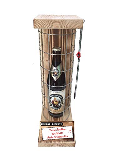 Geschenk für Tochter Weihnachten Franziskaner Weissbier - Eiserne Reserve Gitter incl. Säge - Geschenk für Weihnachten -r- Beste Tochter der Welt - Frohe Weihnachten von Genial-Anders