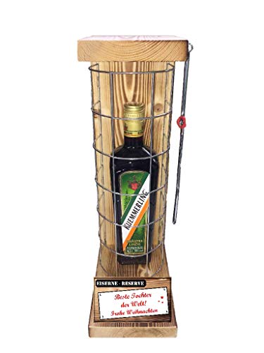 Kuemmerling Geschenk für Tochter Weihnachten Eiserne Reserve Gitter Geschenkidee Text rot: Beste Tochter der Welt - Frohe Weihnachten Kräuter Likör (1 x 0.50 l) von Genial-Anders