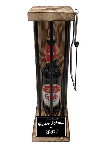 Früh Kölsch Schatz Geschenk - Eiserne Reserve Black Edition Bier Biergeschenk s/w Bester Schatz der Welt Bier (1 x 0.5 l) von Genial-Anders