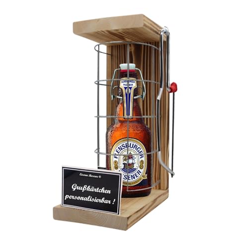 Personalisierte Geschenke für Männer Frauen Geschenkidee - Eiserne Reserve Gitterkäfig Flensburger Pils Bier (1 x 0.33 l) incl. Notsäge - Papa Mama Geburtstag Hochzeit Personalisierte Geschenke für Männer Frauen Geschenkidee - Eiserne Reserve Gitterkäfig Flensburger Pils Bier (1 x 0.33 l) incl. Notsäge - Papa Mama Geburtstag Hochzeit von Genial-Anders