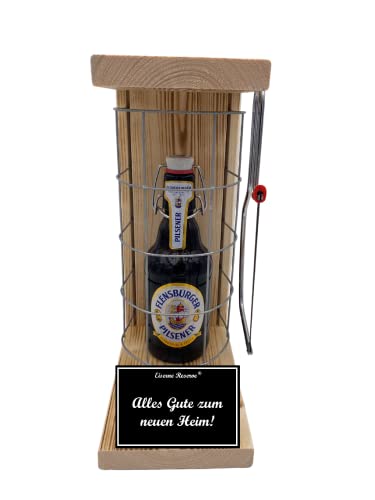 Flensburger Pilsener Geschenk neuen Heim Flensburger - Eiserne Reserve Gitterkäfig Biergeschenk s/w Alles Gute zum neuen Heim Bier (1 x 0.33 l) Flensburger Pilsener Geschenk neuen Heim Flensburger - Eiserne Reserve Gitterkäfig Biergeschenk s/w Alles Gute zum neuen Heim Bier (1 x 0.33 l) von Genial-Anders