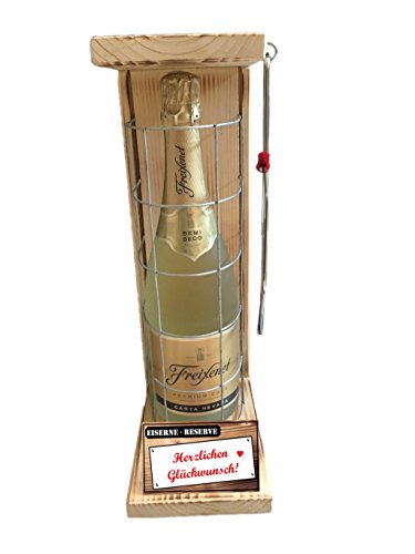 Eiserne Reserve Geschenkset Freixenet - Geburtstag Freixenet Sekt Gitter Text rot rot: Herzlichen Glückwunsch Sekt (1 x 0.75 l) von Eiserne Reserve