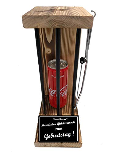 Cola Geschenk Geburtstag Geschenke - Coca Cola Eiserne Reserve Black Edition - Geschenk Set für Männer Frauen Geschenkidee -s- Herzl. Glückw. zum Geburtstag von Genial-Anders