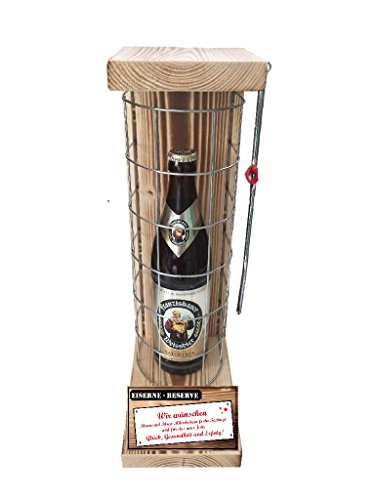 Geschäftspartner Weihnachten Franziskaner Weissbier Eiserne Reserve Gitter mit Säge -r- Wir wünschen Ihnen und Ihren Mitarbeitern frohe Festtage... Bier (1 x 0.5 l) von Genial-Anders