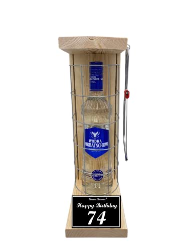Wodka Gorbatschow Geschenk 74 Geburtstag Eiserne Reserve Gitterkäfig Text s/w 74 Happy Birthday Vodka (1 x 0.70 l) Wodka Gorbatschow Geschenk 74 Geburtstag Eiserne Reserve Gitterkäfig Text s/w 74 Happy Birthday Vodka (1 x 0.70 l) von Genial-Anders
