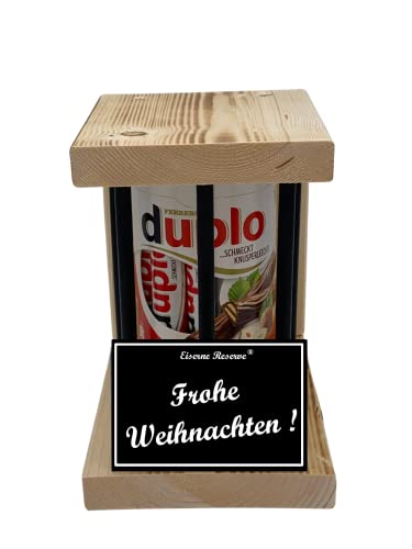 duplo Riegel - Notfall Reserve - Black Edition - Frohe Weihnachten - Geschenk für Weihnachten - Die süße lustige Geschenkidee aus Holz für Männer und Frauen von Genial-Anders