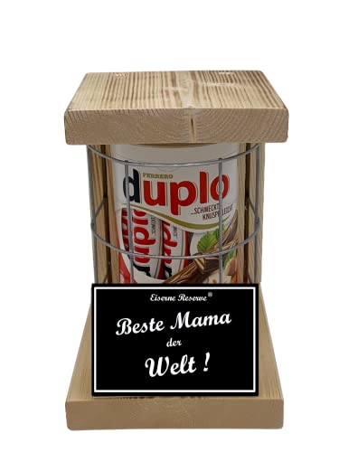 duplo Riegel - Notfall Reserve - Metallgitter - Beste Mama der Welt - Mama Geschenk - Die süße lustige Geschenkidee aus Holz für Männer und Frauen von Genial-Anders