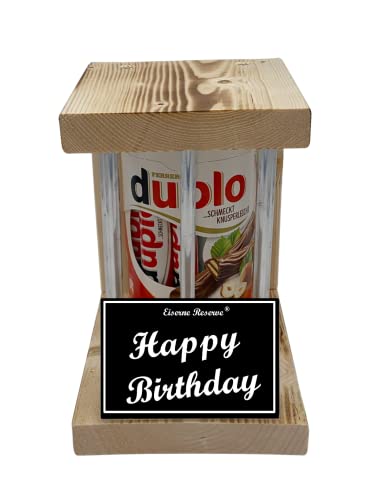 duplo Riegel - Notfall Reserve - Metallstäbe - Happy Birthday - Geburtstag Geschenk - Die süße lustige Geschenkidee aus Holz für Männer und Frauen von Genial-Anders