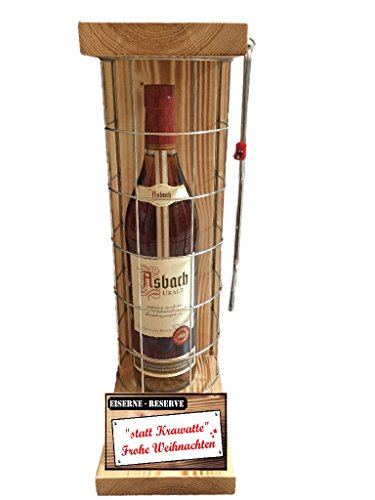 Weihnachten Geschenk für Männer Frauen Geschenkidee Asbach Uralt Eiserne Reserve Gitter incl. Notsäge Text rot Statt Krawatte Frohe Weihnachten Brandy (1 x 0.70 l) Weihnachten Geschenk für Männer Frauen Geschenkidee Asbach Uralt Eiserne Reserve Gitter incl. Notsäge Text rot Statt Krawatte Frohe Weihnachten Brandy (1 x 0.70 l) von Genial-Anders