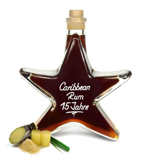 10x Rum 15 Jahre 0,2 L Sternflasche Caribbean Ron Solera Reserva 40% Vol Mengenrabatt von Geniess-Bar!