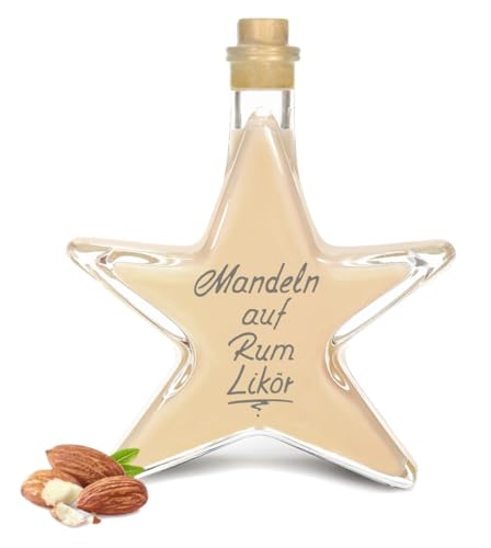 3x Mandelsahne auf Rum Likör 0,2 L Sternflasche nach gerösteten Mandeln & Rum 18% Vol Mengenrabatt von Geniess-Bar!