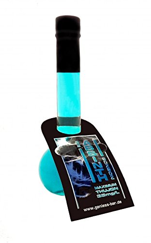 Absinth Arctic Blue Laborkolben Flasche 0,2L Eisbonbon Mit maximal erlaubten Thujon 35mg/L 55% Vol von Geniess-Bar!