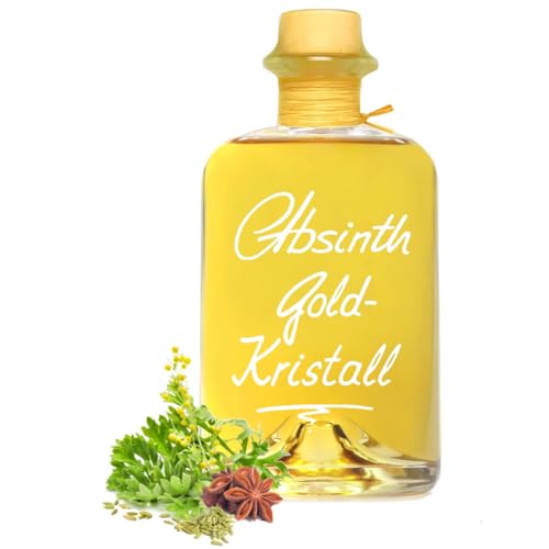 Absinth Gold Kristall 0,5L ohne Farbstoff mit maximal erlaubtem Thujongehalt 35mg/L 55% Vol von Geniess-Bar!