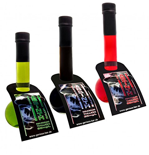 Absinth Party Set Grün Schwarz Rot 3x 0,2L Mit max. erlaubtem Thujon 35mg/L 55% Vol. von Geniess-Bar!