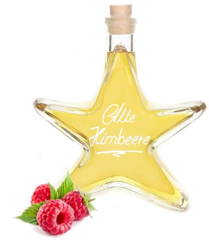 Alte Himbeere Sternflasche 0,2 L sehr mild & fruchtig 40% Vol Edelspirituose kein Brand 200ml Stern Flasche Geschenk von Geniess-Bar!