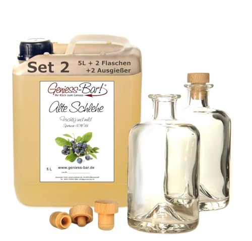 Alte Schlehe 5L inkl. 2 Flaschen & 2 Ausgießer Schlehengeist zart und unwiderstehlich 40% Vol. Alte Schlehe 5L inkl. 2 Flaschen & 2 Ausgießer Schlehengeist zart und unwiderstehlich 40% Vol. von Geniess-Bar!