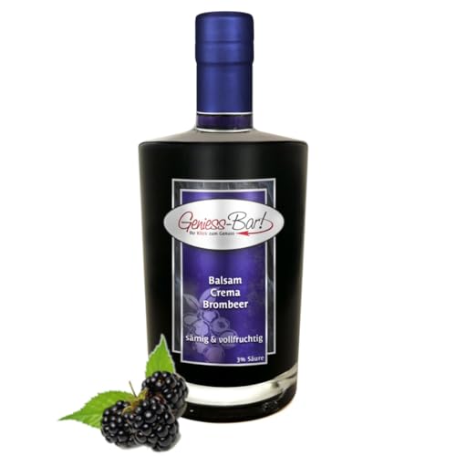 Balsamico Creme Brombeer 0,5L 3% Säure mit original Crema di Aceto Balsamico di Modena IGP von Geniess-Bar!