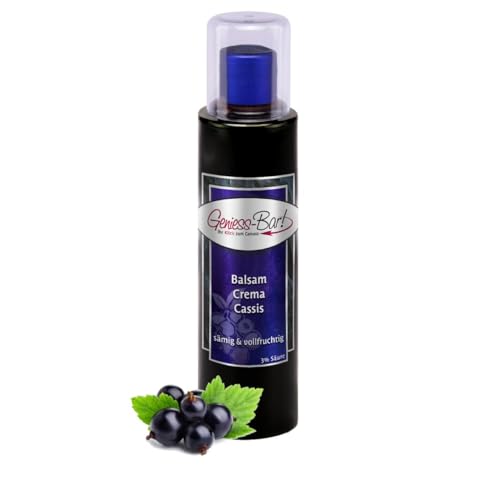 Balsamico Creme Cassis 0,26L 3% Säure mit original Crema di Aceto Balsamico di Modena IGP. von Geniess-Bar!