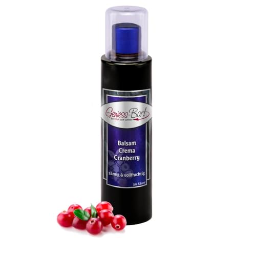 Balsamico Creme Cranberry 0,26L 3% Säure mit original Crema di Aceto Balsamico di Modena IGP. von Geniess-Bar!
