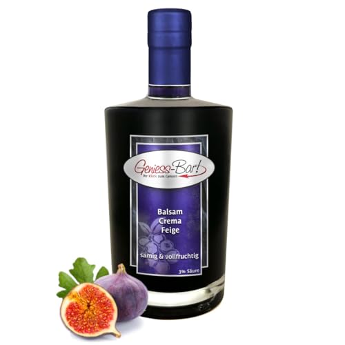 Balsamico Creme Feige 0,5L 3% Säure mit original Crema di Aceto Balsamico di Modena IGP. von Geniess-Bar!