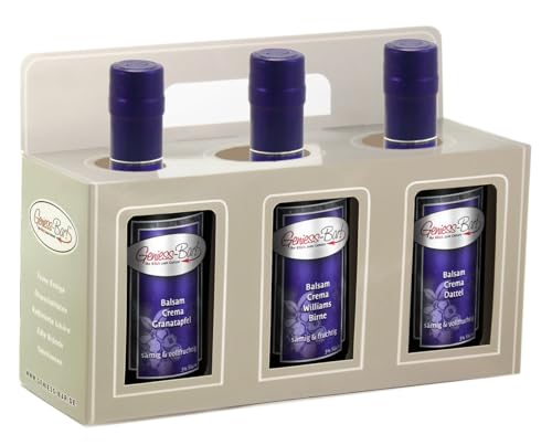 Balsamico Creme Geschenkbox 3x 0,35L Crema Granatapfel/Birne/Dattel in premium Qualität Balsamico Creme Geschenkbox 3x 0,35L Crema Granatapfel/Birne/Dattel in premium Qualität von Geniess-Bar!