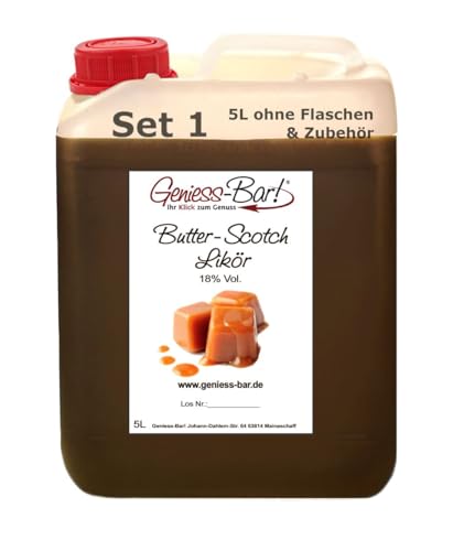 Butter Scotch Likör 5L Sehr aromatisch bonbonartig & lecker 18% Vol. Butter Scotch Likör 5L Sehr aromatisch bonbonartig & lecker 18% Vol. von Geniess-Bar!