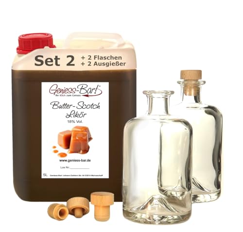 Butter Scotch Likör 5L inkl. 2 Flaschen + 2 Ausgießer! Sehr aromatisch bonbonartig & lecker 18% Vol. Butter Scotch Likör 5L inkl. 2 Flaschen + 2 Ausgießer! Sehr aromatisch bonbonartig & lecker 18% Vol. von Geniess-Bar!
