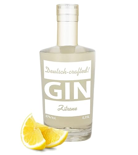 Gin mit Zitrone 0,35L flavored mit natürlichem Zitronenaroma NICHT SÜß! 47% Vol. Zitrus Limone von Geniess-Bar!