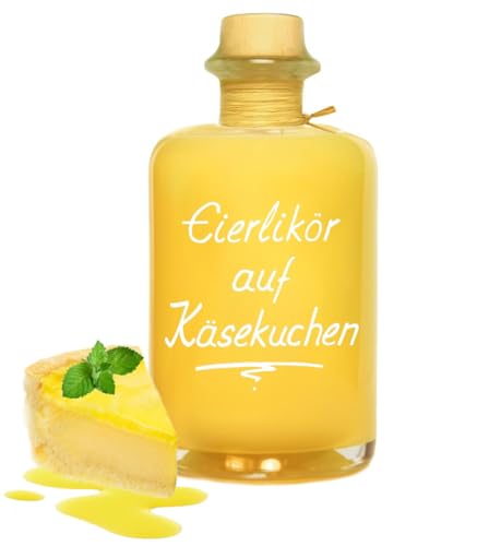 Eierlikör auf Käsekuchen 0,5L - schmeckt nach mehr! Sahnige Likör Spezialität 20% Vol. Geschenkflasche von Geniess-Bar!