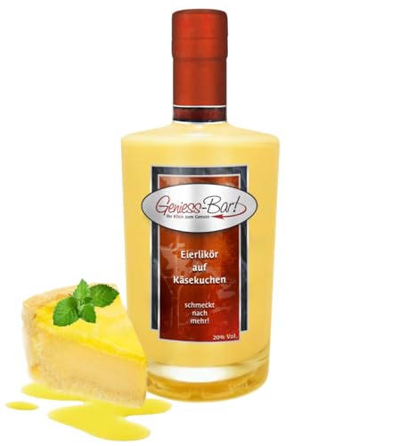Eierlikör auf Käsekuchen 0,7L - schmeckt nach mehr! Sahnige Likör Spezialität 20% Vol. Geschenkflasche Eierlikör auf Käsekuchen 0,7L - schmeckt nach mehr! Sahnige Likör Spezialität 20% Vol. Geschenkflasche von Geniess-Bar!