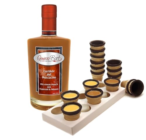 Eierlikör auf Moccacino 0,35L mit 8 Waffelbechern & Becherhalter 20% Vol Eierlikör auf Moccacino 0,35L mit 8 Waffelbechern & Becherhalter 20% Vol von Geniess-Bar!