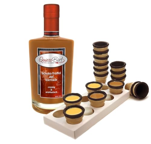 Eierlikör auf Schoko Trüffel 0,5L mit 8 Waffelbechern & Becherhalter 20% Vol Eierlikör auf Schoko Trüffel 0,5L mit 8 Waffelbechern & Becherhalter 20% Vol von Geniess-Bar!