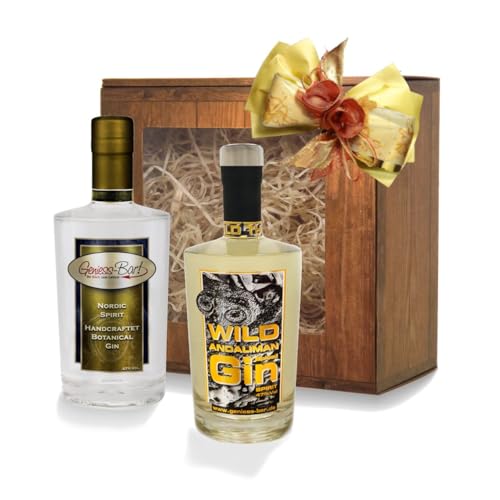Geschenkbox Premium Gin Wild Andaliman & Nordic Spirit 2x 350 ml. 47% Vol. von Geniess-Bar!