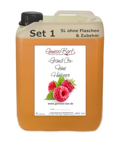 Grand Cru Feine Himbeere 5L intensiv fruchtig & sehr mild 40% Vol. Obstler Schnaps Edelspirituose Himbeerschnaps von Geniess-Bar!