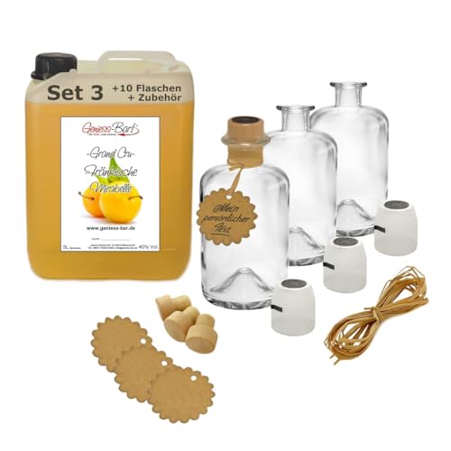 Grand Cru Fränkische Mirabelle 5L inkl. 10 Flaschen, Korken, Kapseln, Bast & Anhänger 40% Vol Schnaps Obstler Spirituose Grand Cru Fränkische Mirabelle 5L inkl. 10 Flaschen, Korken, Kapseln, Bast & Anhänger 40% Vol Schnaps Obstler Spirituose von Geniess-Bar!