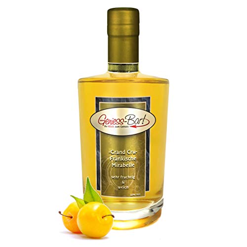 Grand Cru Fränkische Mirabelle 0,5L fruchtig & weich Edelspirituose Schnaps 40% Vol. Mirabellenschnaps von Geniess-Bar!