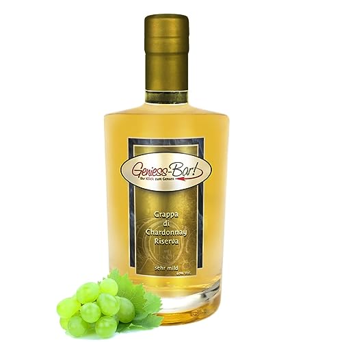 Grappa Chardonnay Riserva holzfassgereifte Edelgrappa 0,35L sehr mild 40% Vol. von Geniess-Bar!