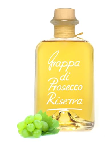 Grappa Prosecco Riserva 0,5L holzfassgereifte Spitzengrappa sehr mild! 40% Vol von Geniess-Bar!